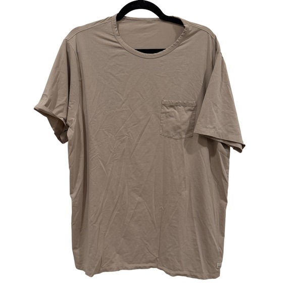 Vuori Other - Vuori Mens XXL Tuvalu Pocket Tee Tan V1031 Short Sleeve Cotton‎ Stretch T-Shirt